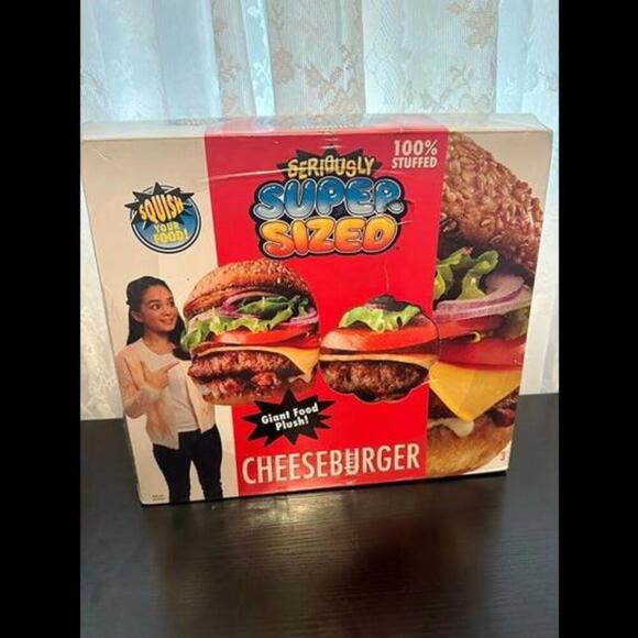 Other - Giant Cheeseburger Food Plush - Seriously Super Sized Comfort!